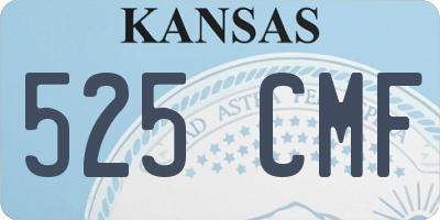 KS license plate 525CMF
