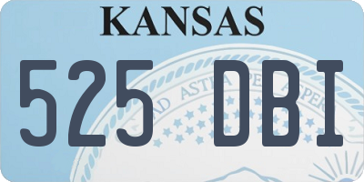 KS license plate 525DBI