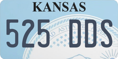 KS license plate 525DDS