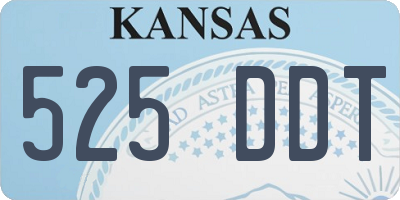 KS license plate 525DDT