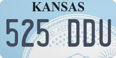 KS license plate 525DDU