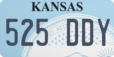 KS license plate 525DDY