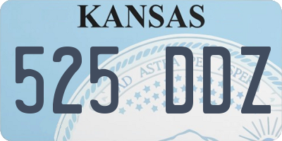 KS license plate 525DDZ
