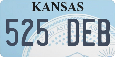 KS license plate 525DEB
