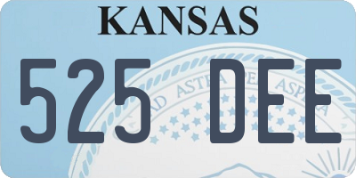 KS license plate 525DEE