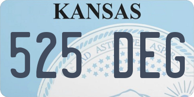 KS license plate 525DEG