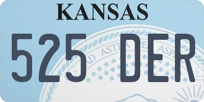 KS license plate 525DER