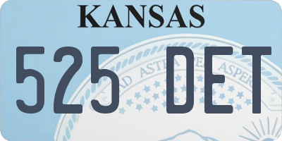 KS license plate 525DET