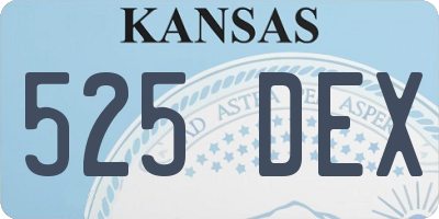 KS license plate 525DEX
