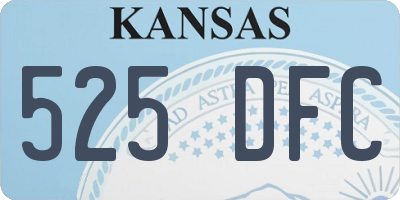 KS license plate 525DFC