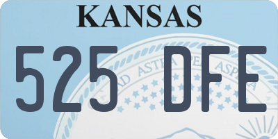 KS license plate 525DFE