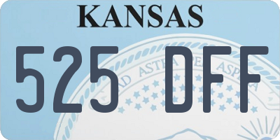 KS license plate 525DFF