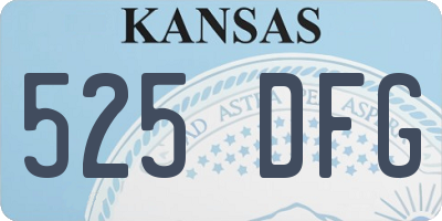 KS license plate 525DFG