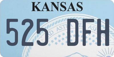 KS license plate 525DFH