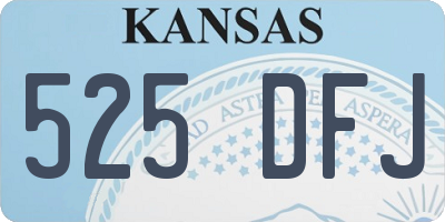 KS license plate 525DFJ