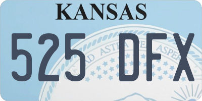 KS license plate 525DFX