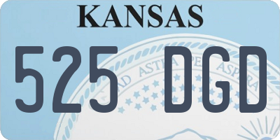 KS license plate 525DGD