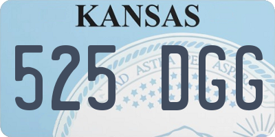 KS license plate 525DGG