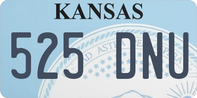 KS license plate 525DNU