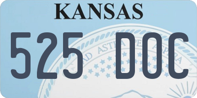 KS license plate 525DOC