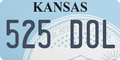 KS license plate 525DOL