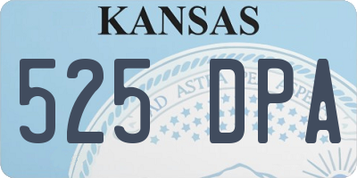 KS license plate 525DPA