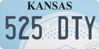 KS license plate 525DTY