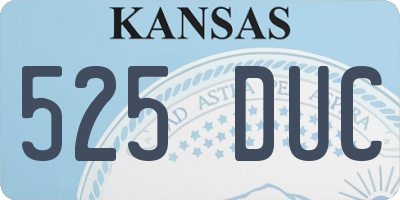KS license plate 525DUC