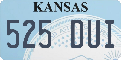KS license plate 525DUI
