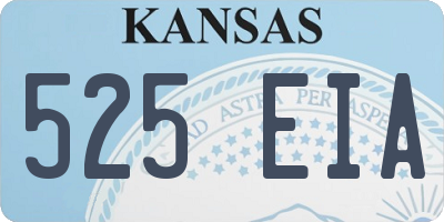 KS license plate 525EIA