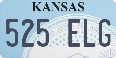 KS license plate 525ELG