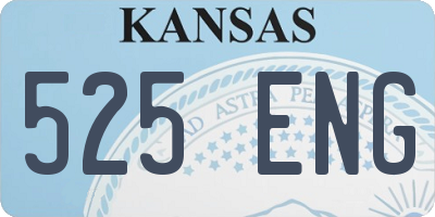 KS license plate 525ENG