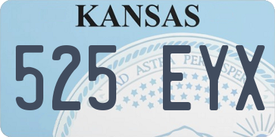 KS license plate 525EYX