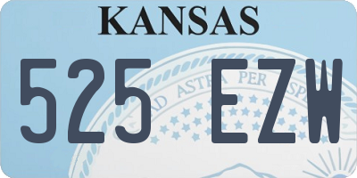 KS license plate 525EZW