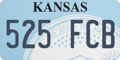 KS license plate 525FCB