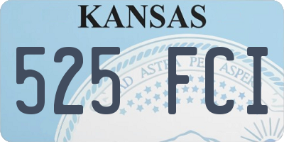 KS license plate 525FCI
