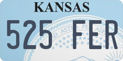 KS license plate 525FER