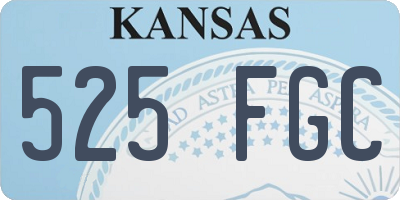 KS license plate 525FGC