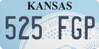 KS license plate 525FGP