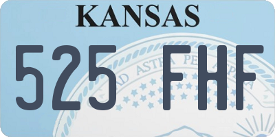 KS license plate 525FHF