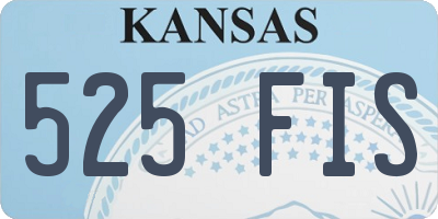 KS license plate 525FIS