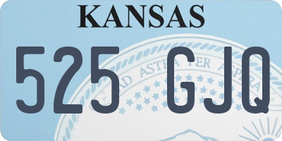 KS license plate 525GJQ