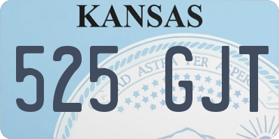 KS license plate 525GJT