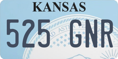 KS license plate 525GNR