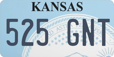 KS license plate 525GNT