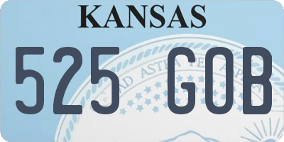 KS license plate 525GOB