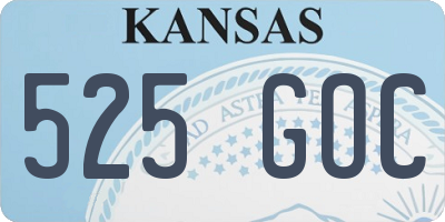 KS license plate 525GOC