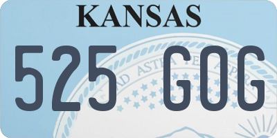 KS license plate 525GOG