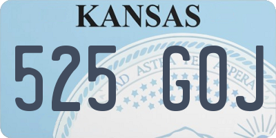 KS license plate 525GOJ