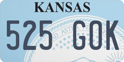 KS license plate 525GOK